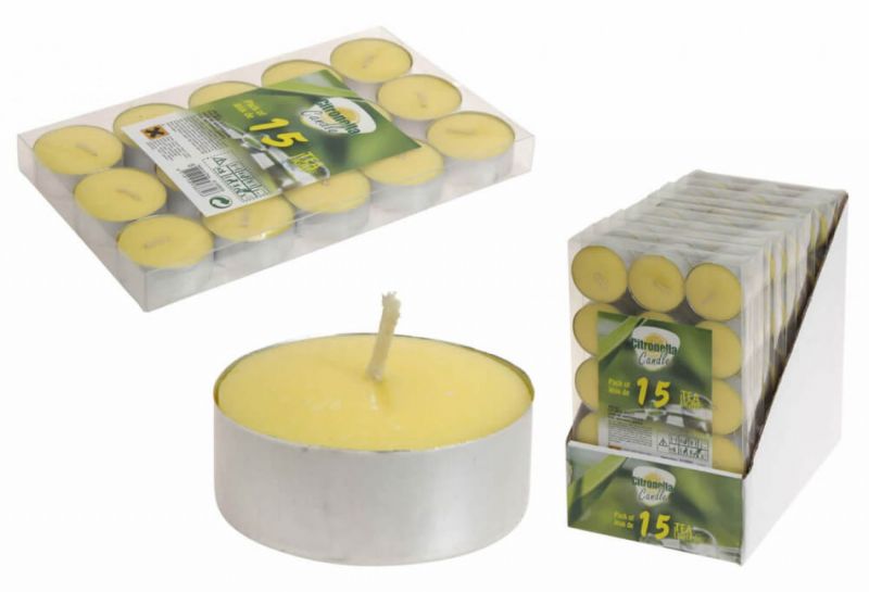 15x Theelicht Citronella