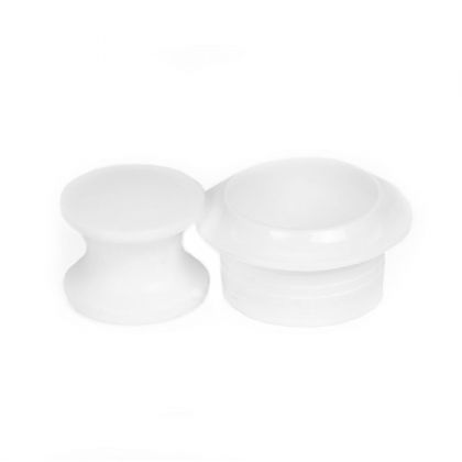 2x Drukknop Pushlock Wit