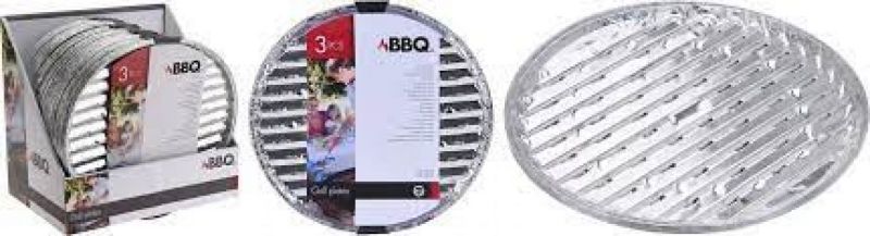3x Plat Bbq Rond