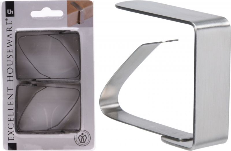 4 Tafelkleedklemmen Metaal