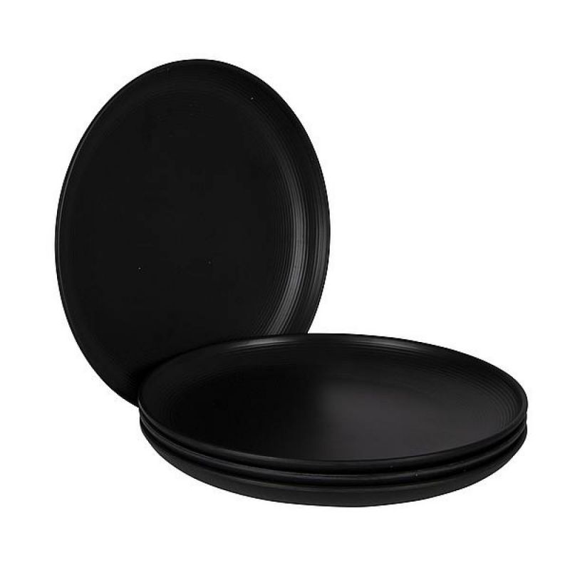 4x Ontbijtbord Orville Zwart