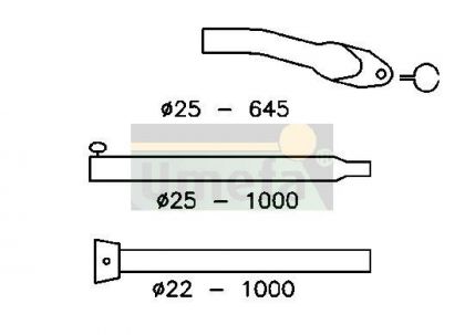 Tringles D'appu 25mm 170-250cm