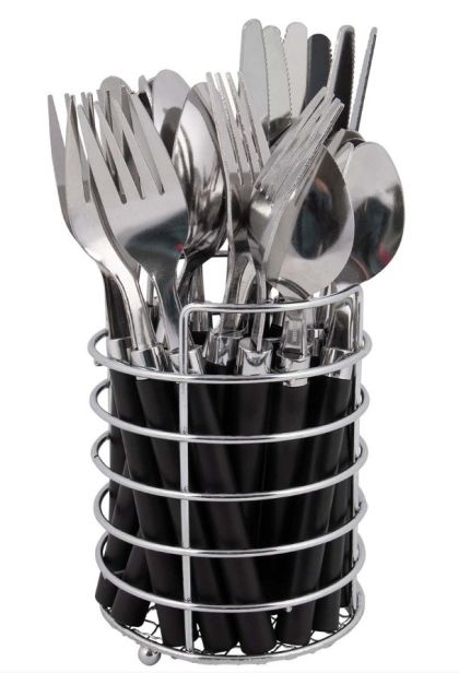 Bestekset 24- Delig Zwart