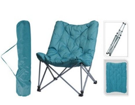Chaise Camping Coussin Bleu