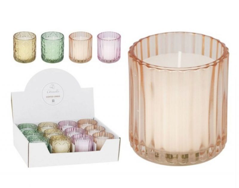 Citronella Kaars In Glas Recht Ass.