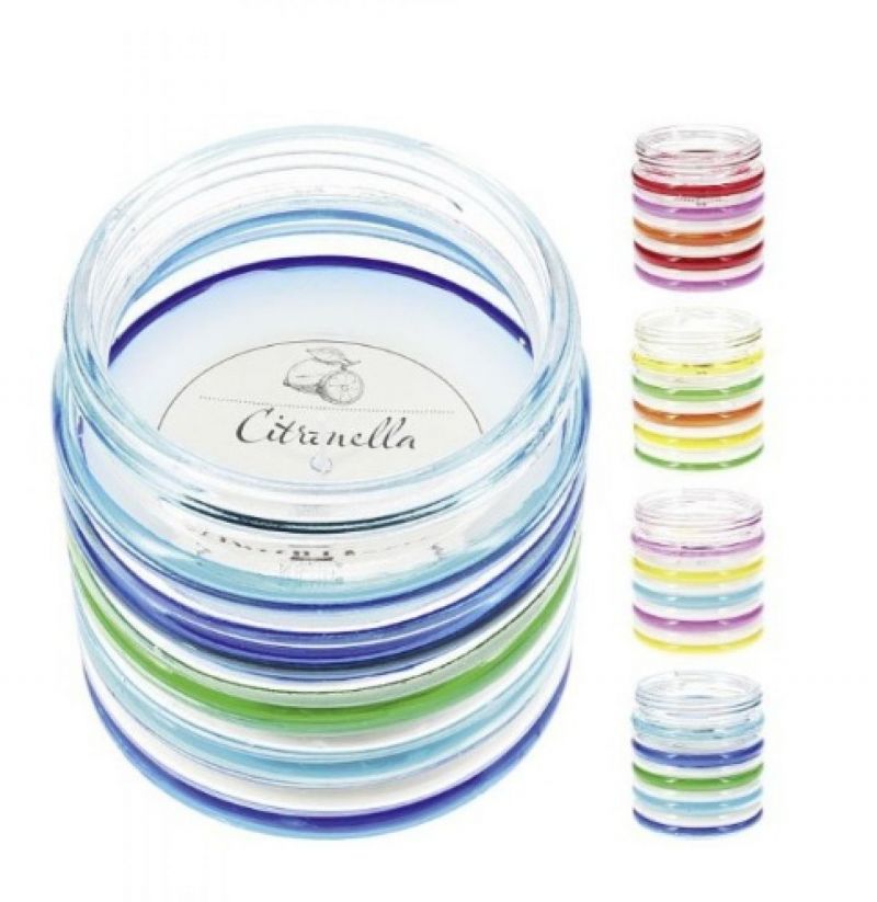 Bougie Citronella Rayures Ass.