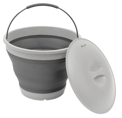 Collaps Bucket Round W/lid Grey Outwell