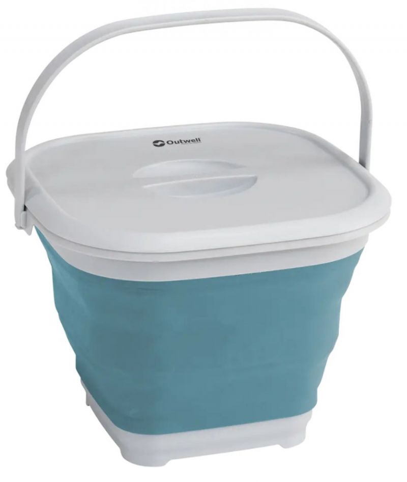 Collaps Bucket Square W/lid Blue