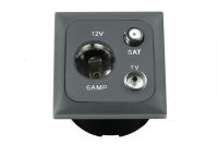 Contactdoos 12v+ant+sat Antra