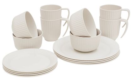 Delish Dinner Set 4 Person Sandstone