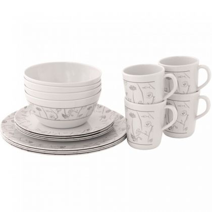 Dinner Set 4persons Dahlia Easy Camp