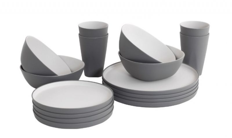 Dinner Set Gala 4 Person Grey Outwell
