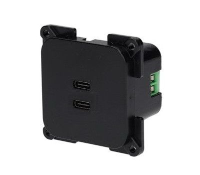 Laadcontactd.2x Usb C Zwart