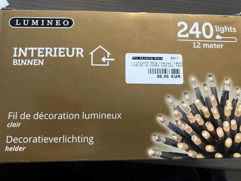 Lichtsnoer Deco 12m-240l Transparant