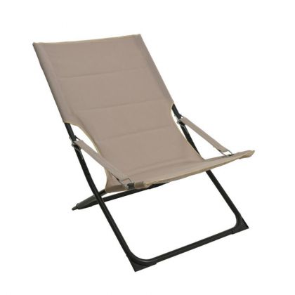 Ligstoel Beige Padded 4posities