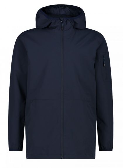 Man Parka Fix Hood 48 Black Blue Cmp