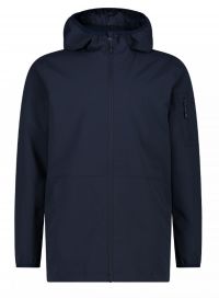 Man Parka Fix Hood 56 Black Blue Cmp