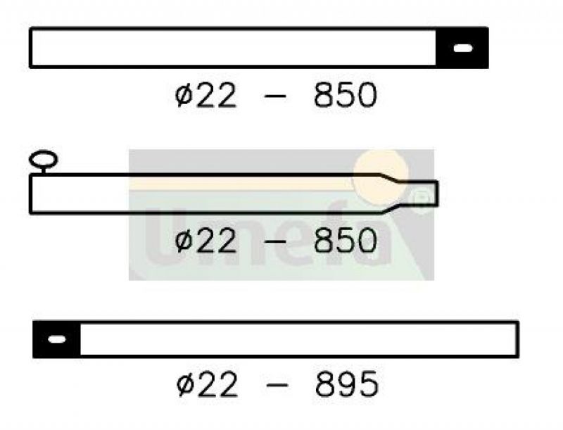Faitiere 22mm 180-250cm Acier