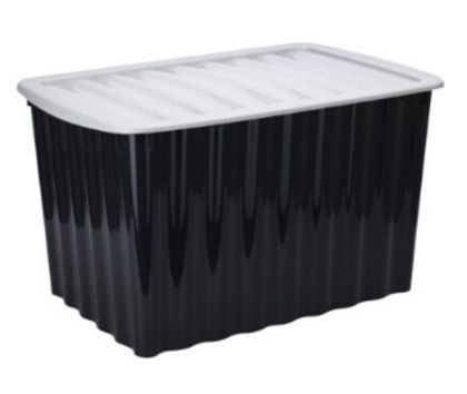 Opbergbox M/deksel 60x40x35cm Antraciet