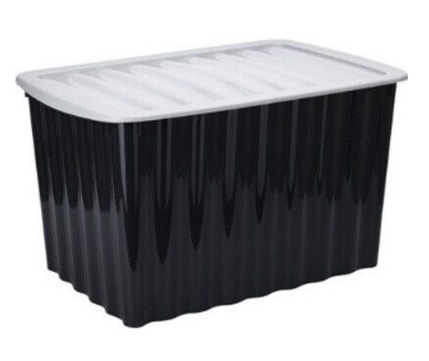 Opbergbox M/deksel 60x40x35cm Antraciet