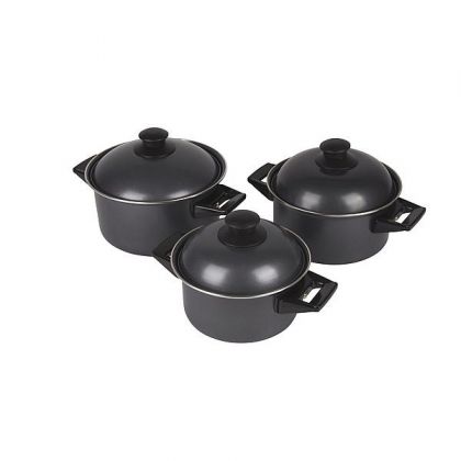 Pannenset 3-delig Carbon Rondo