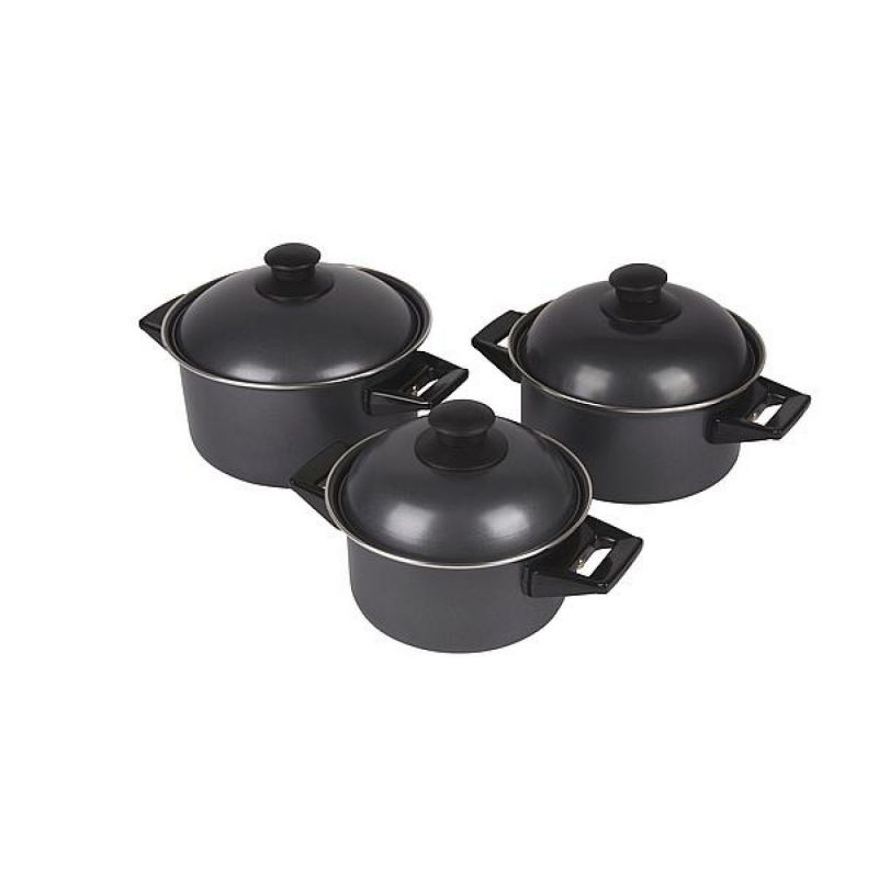 Pannenset 3-delig Carbon Rondo