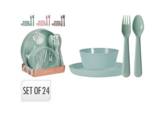 Ens. Pique-nique Pp 24 Pieces Ass