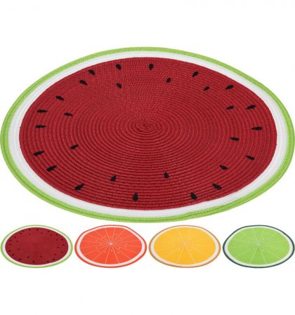Placemat Fruit D38cm Ass.