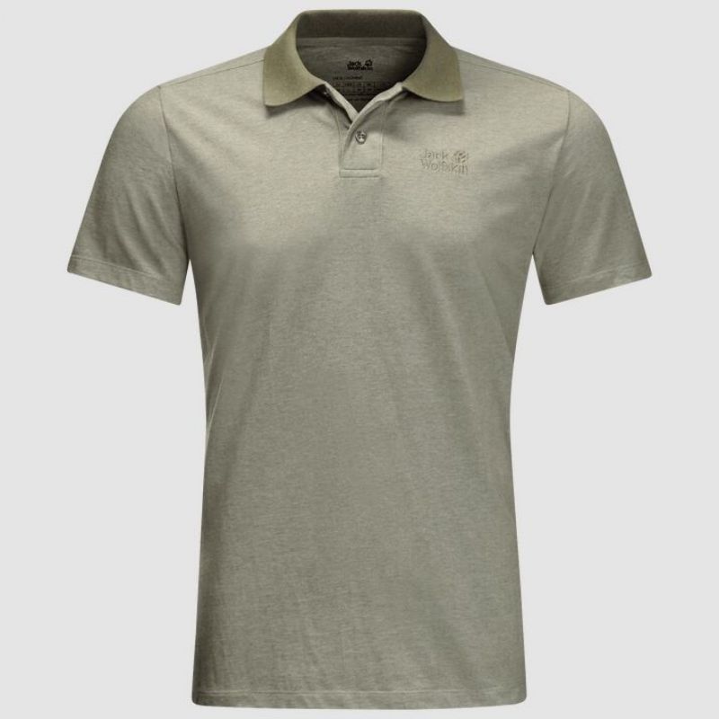 Jack Wolfskin Polo Pique M Men Kahki