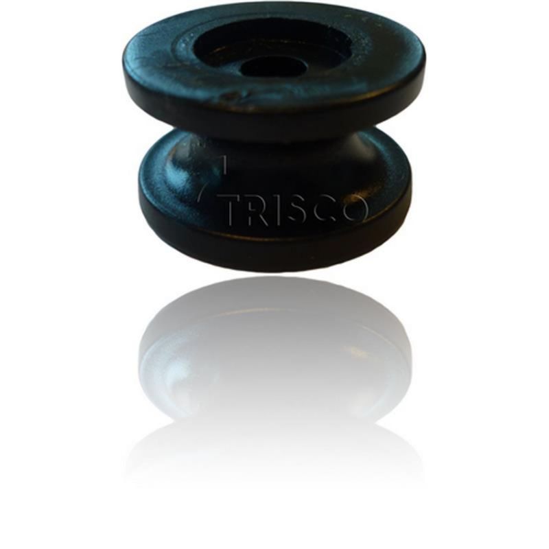 Ronde Houder Zwart Kabel 25mm