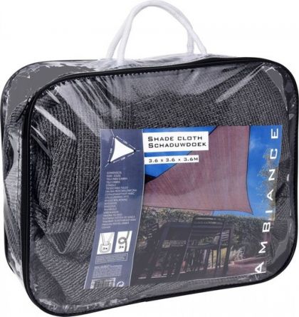 Schaduwdoek 3,6x3,6x3,6m Grijs