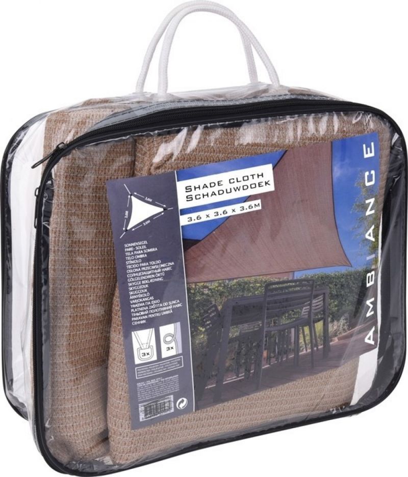 Schaduwdoek 3,6x3,6x3,6m Zand