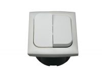 Schakelaar Dubbel + Raam + Doos Wit