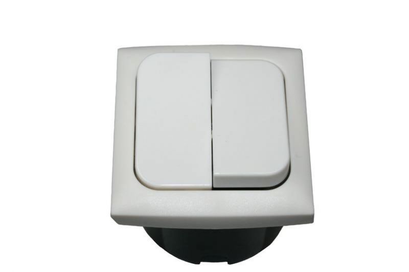 Schakelaar Dubbel + Raam + Doos Wit