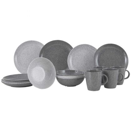 Servies 16-delig Granit Grijs Sol Gimex