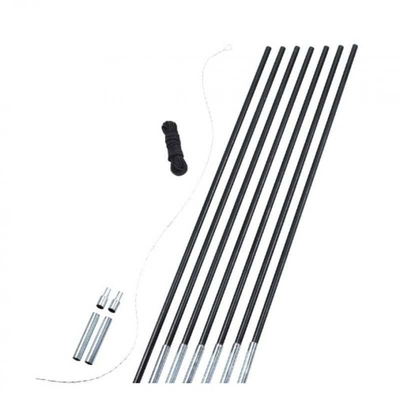 Set Boogstokken 11mm 7x60cm Fiberglas