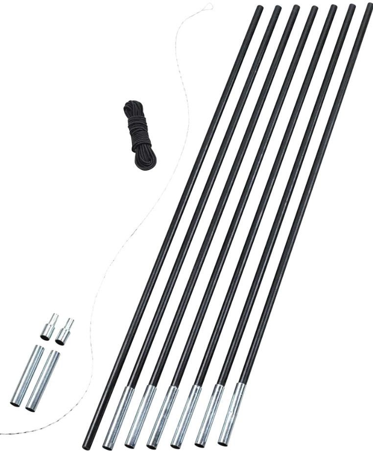 Set Boogstokken 9,5mm 7x60cm Fiberglas