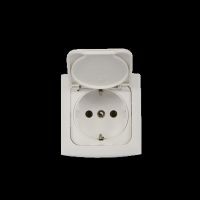 Stopcontact 220v Klapdeksel Inbouw Wit