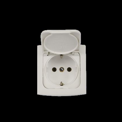 Stopcontact 220v Klapdeksel Inbouw Wit