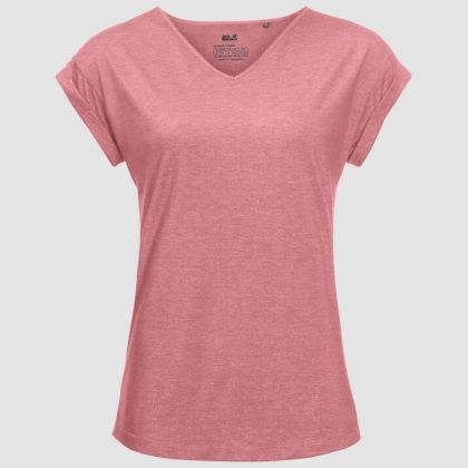 Jack Wolfskin T-shirt Coral Coast M Women Rose Quartz