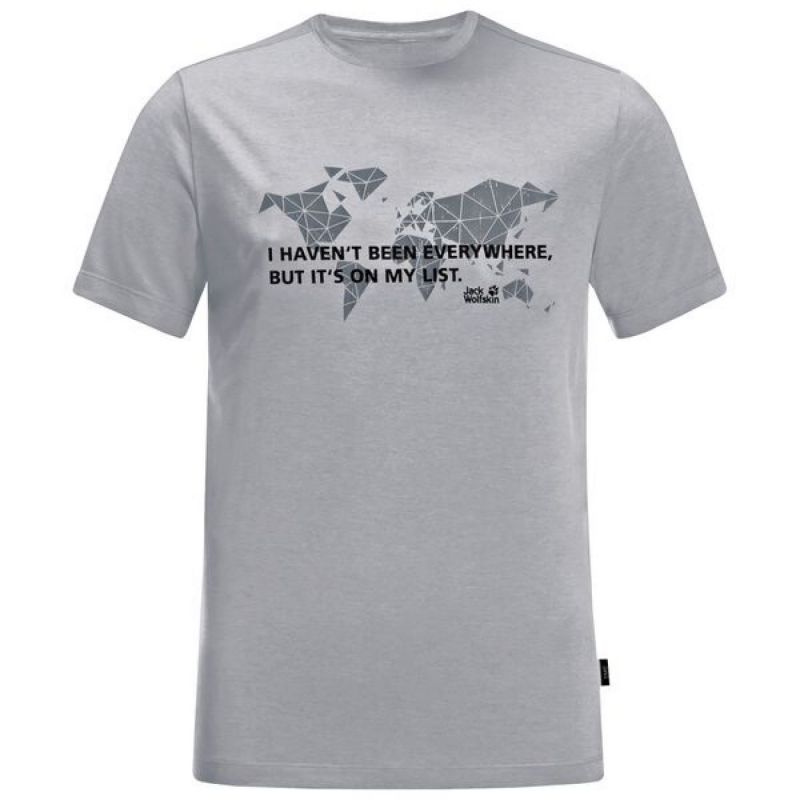 Jack Wolfskin T-shirt Jwp World L Men Slate Grey