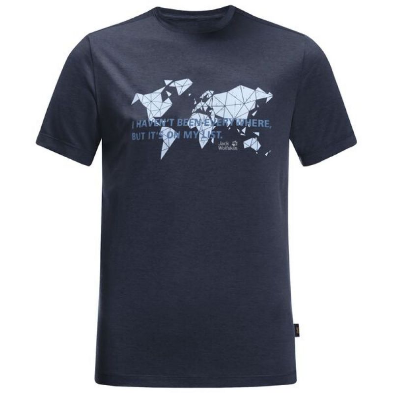 Jack Wolfskin T-shirt Jwp World Xxl Men Night Blue