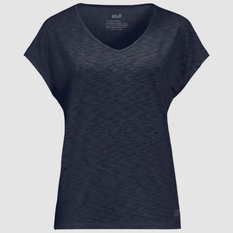 Jack Wolfskin T-shirt Travel M Women Midnight Blue