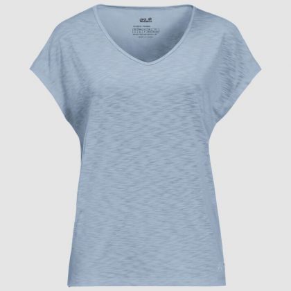 Jack Wolfskin T-shirt Travel S Women Blue Fog