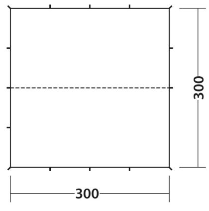 Tarp 3x3m Exp Groen Robens