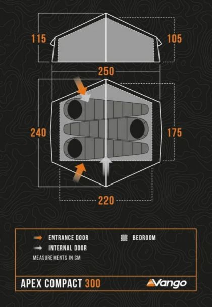 Tent Apex Compact 300 Forest Green Vango