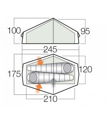 Vango Tent Helium Ul2 F10 Alpine Green 