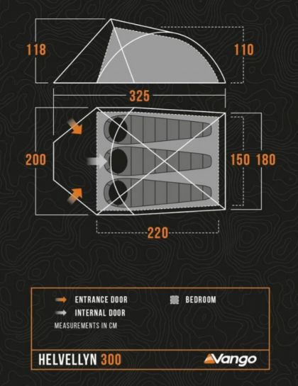 Tent Helvellyn 300 Pamir Green Vango