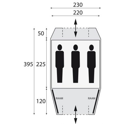 Tent Kenia 220 Tc Beige/antr. Safarica