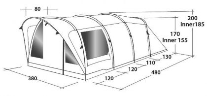 Outwell Tent Lawndale 6  (-)